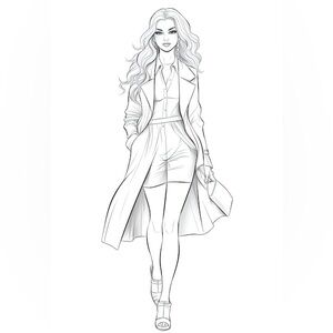 Stylish Long Coat and Shorts Set